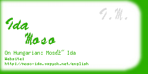 ida moso business card